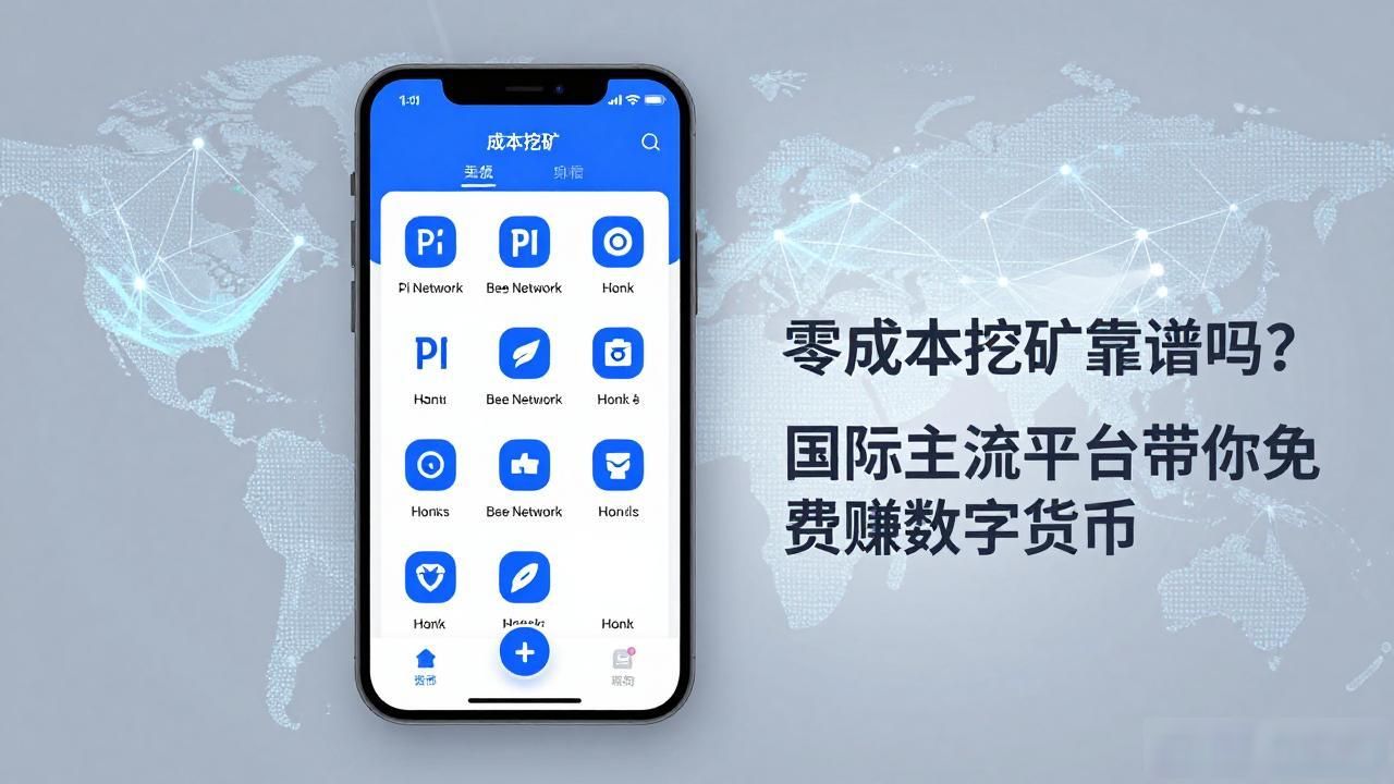 零成本挖矿靠谱吗?国际主流平台带你免费赚数字货币