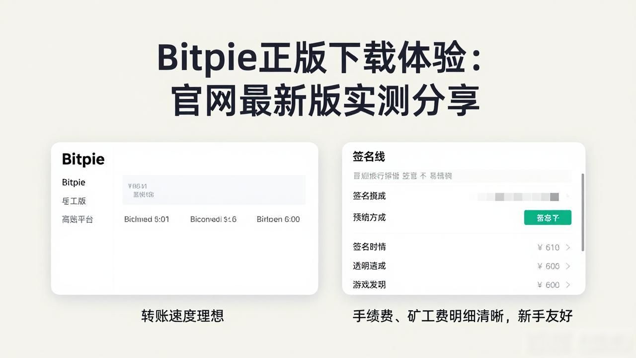 Bitpie正版下载体验:官网最新版实测分享