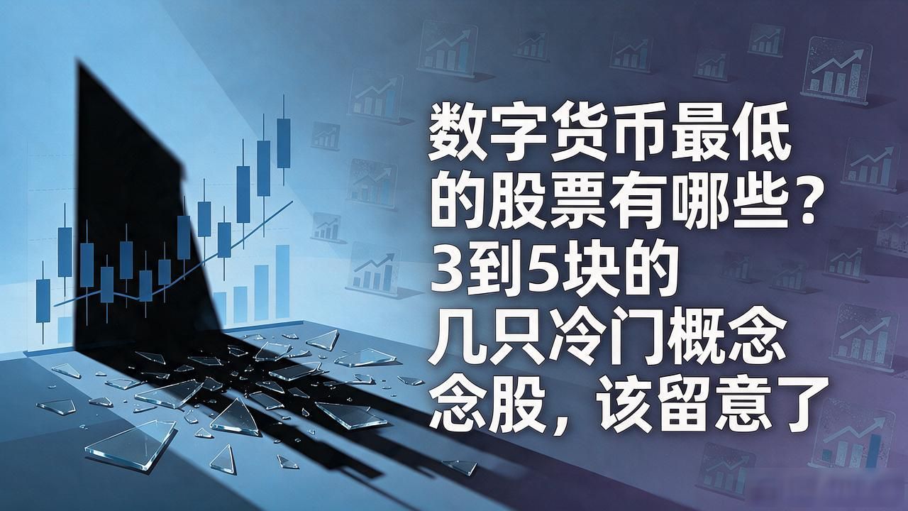 数字货币最低的股票有哪些?3到5块的几只冷门概念股,该留意了