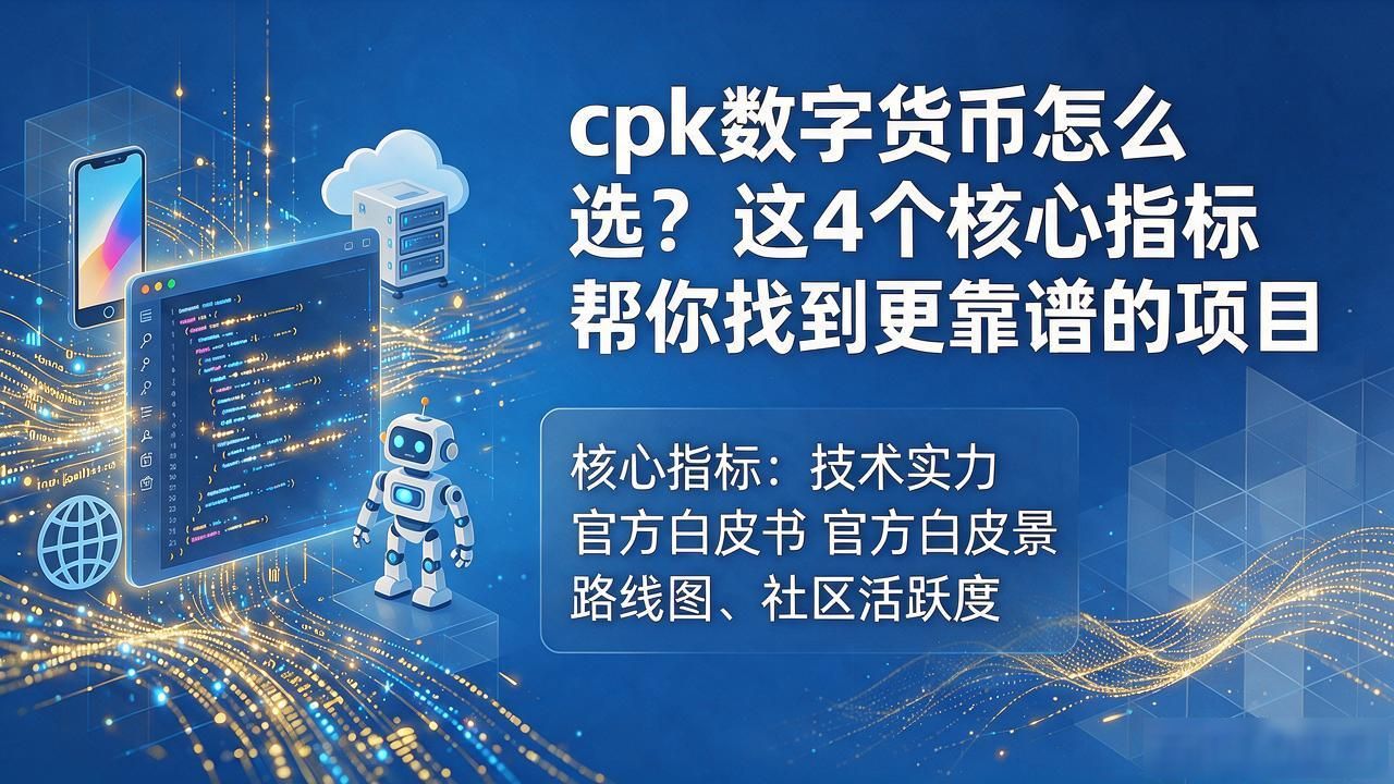 cpk数字货币怎么选？这4个核心指标帮你找到更靠谱的项目