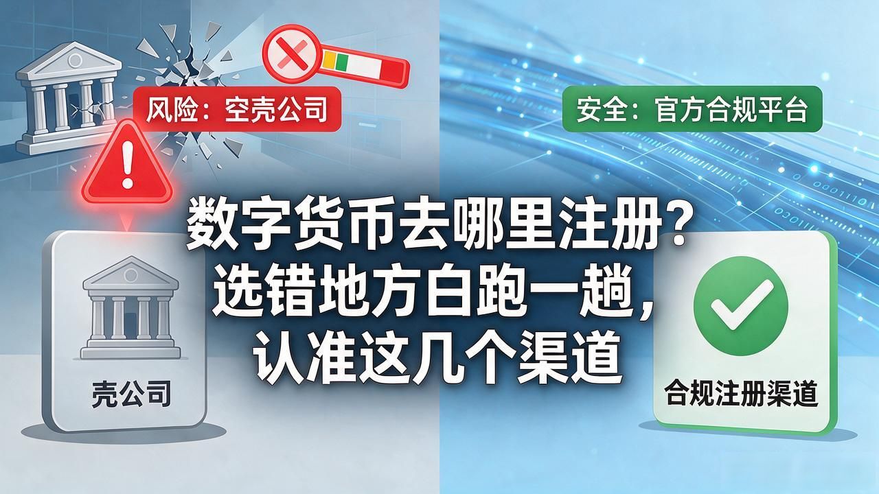 数字货币去哪里注册？选错地方���跑一趟，认准这几个渠道