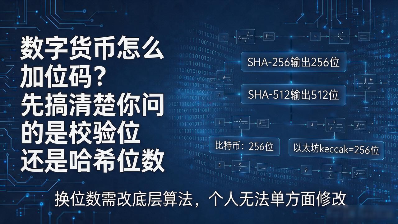 数字货币怎么加位码?先搞清楚你问的是校验位还是哈希位数