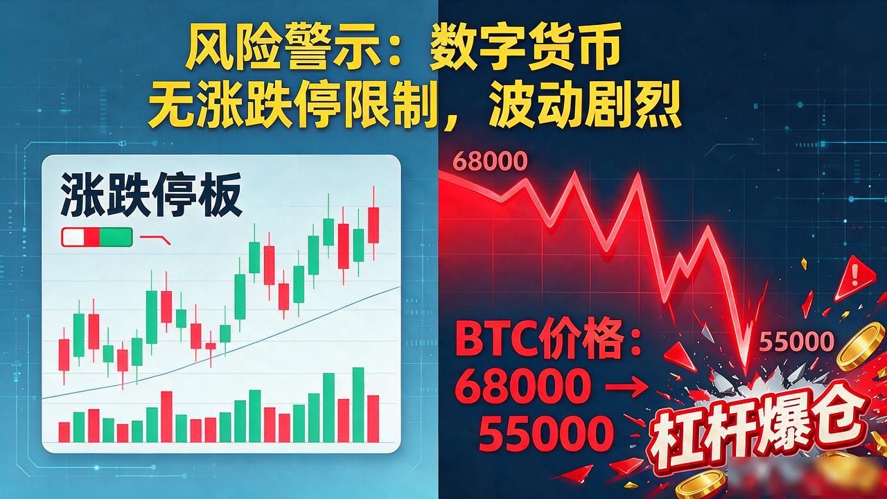 数字货币有涨停板吗？和A股涨跌停完全不是一回事，搞懂再入市