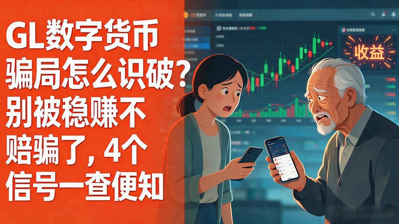 GL数字货币骗局怎么识破?别被稳赚不赔骗了,4个信号一查便知