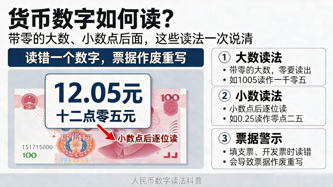 货币数字如何读?带零的大数、小数点后面,这些读法一次说清