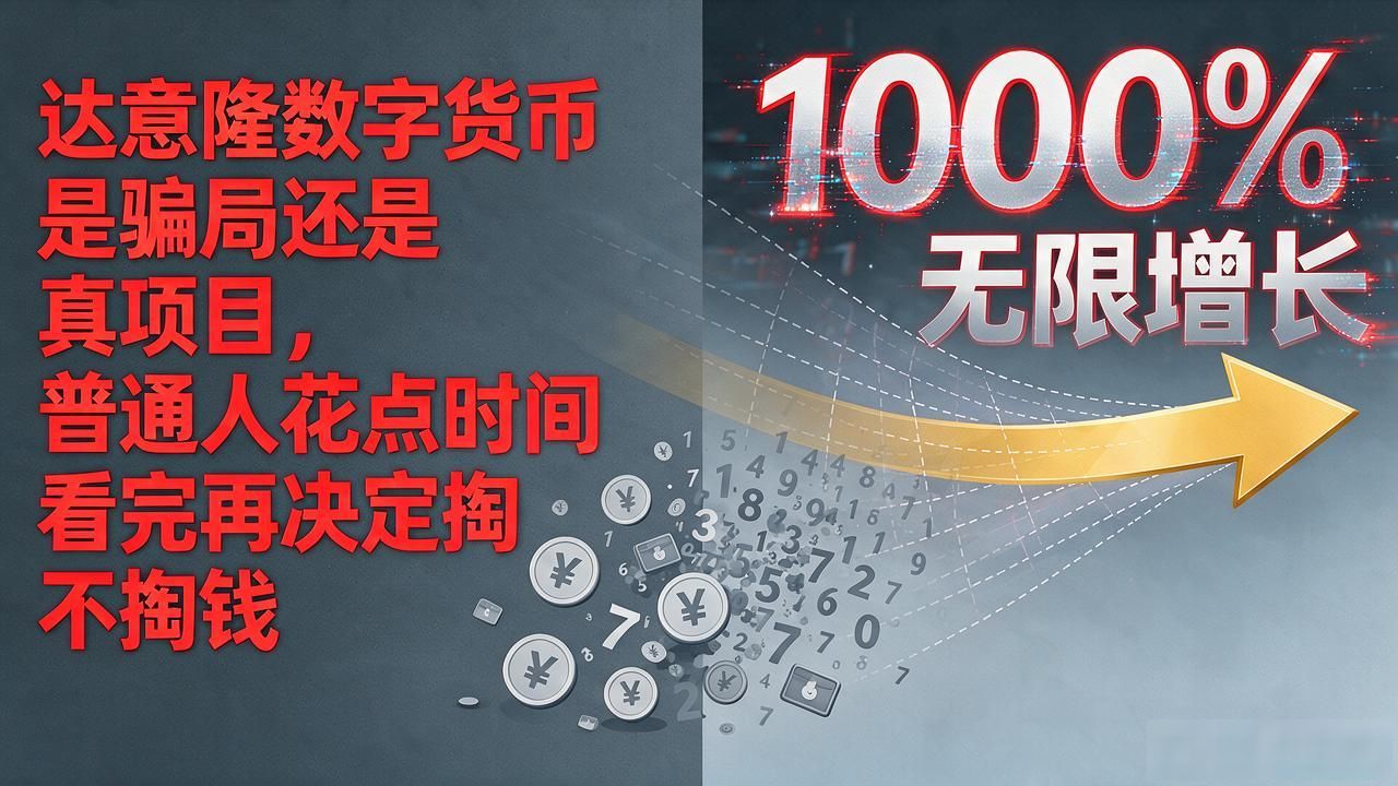 达意隆数字货币是骗局还是真项目,普通人花点时间看完再决定掏不掏钱