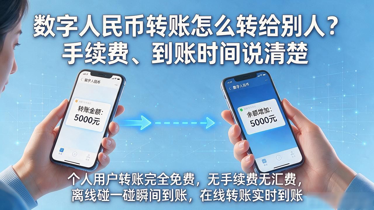 数字人民币转账怎么转给别人？手续费、到账时间说清楚