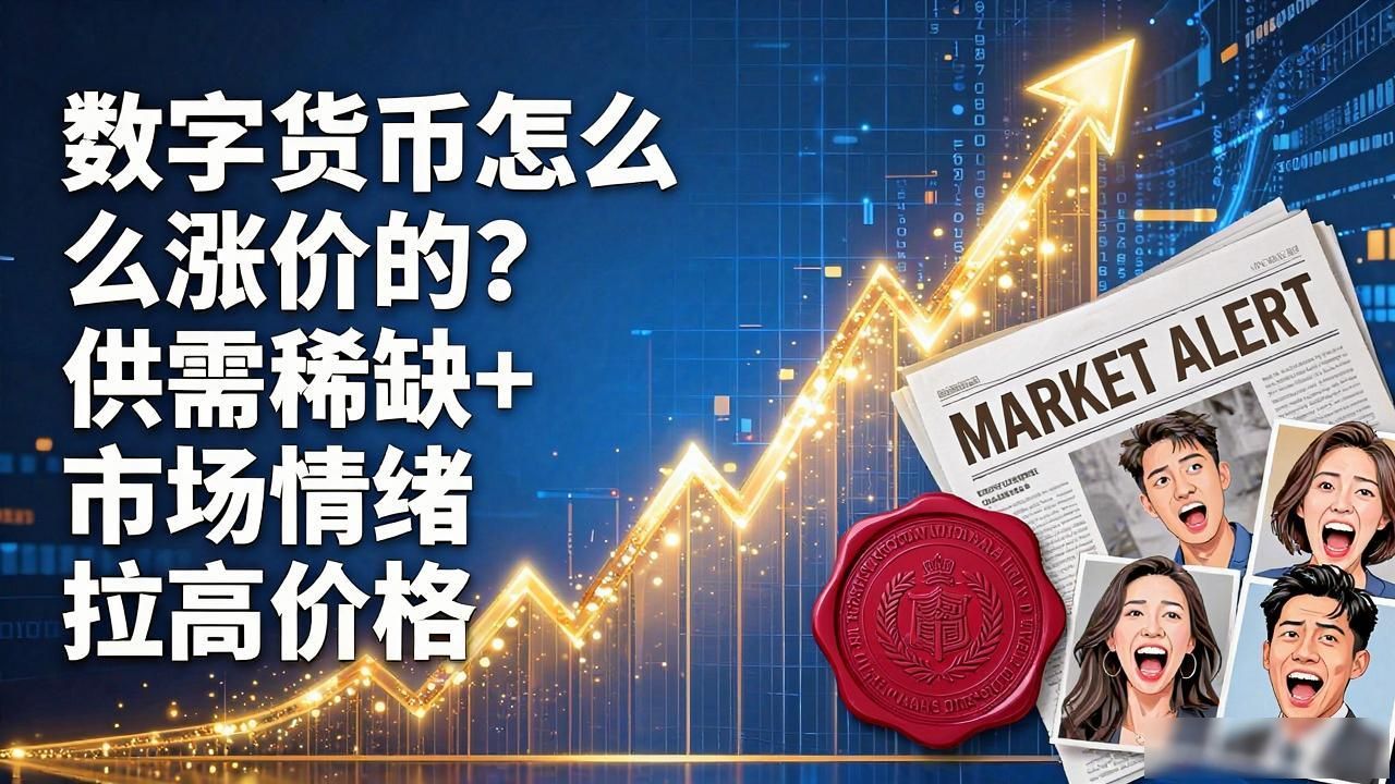 数字货币怎么涨价的?供需稀缺+市场情绪拉高价格