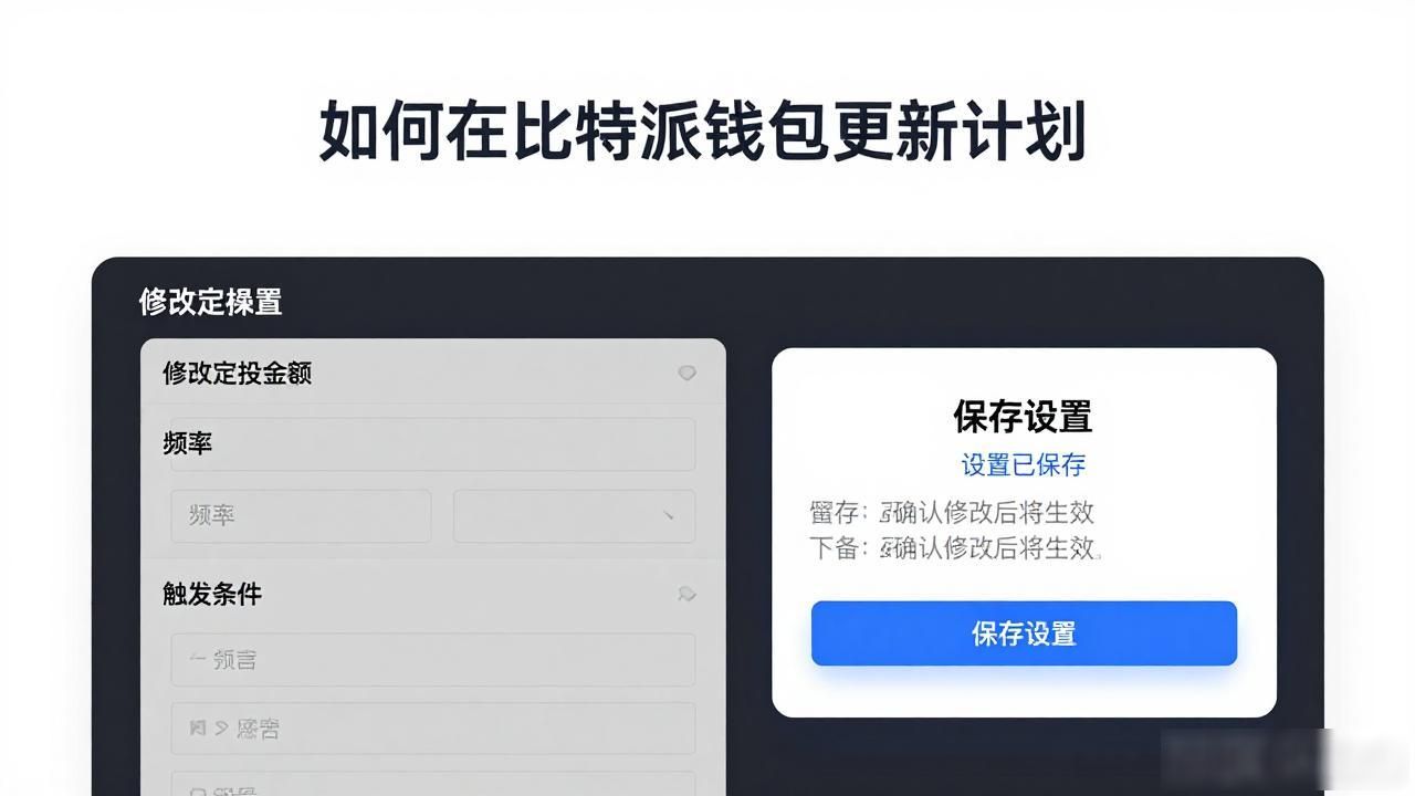 如何在比特派钱包更新计划