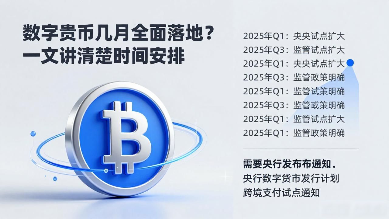 数字货币几月全面落地？一文讲清楚时间安排