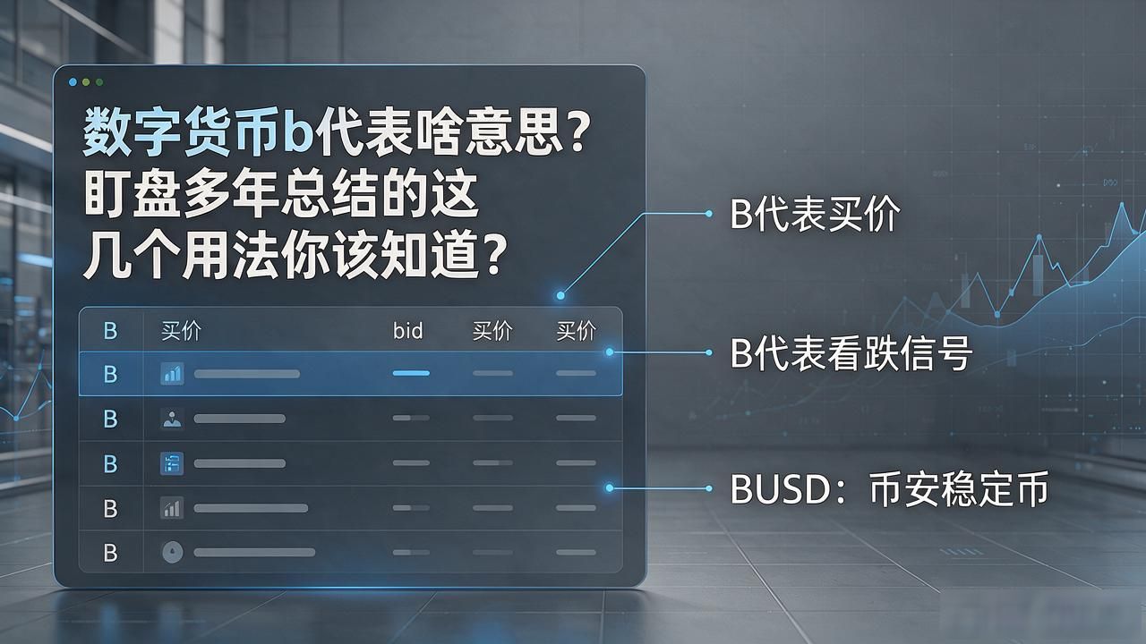 数字货币b代表啥意思?盯盘多年总结的这几个用法你该知道