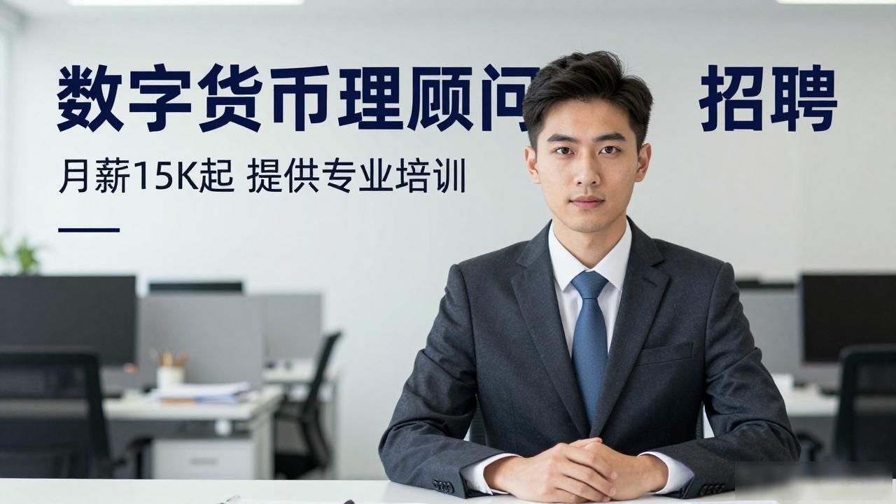 数字货币理财顾问招聘 月薪15K起 提供专业培训