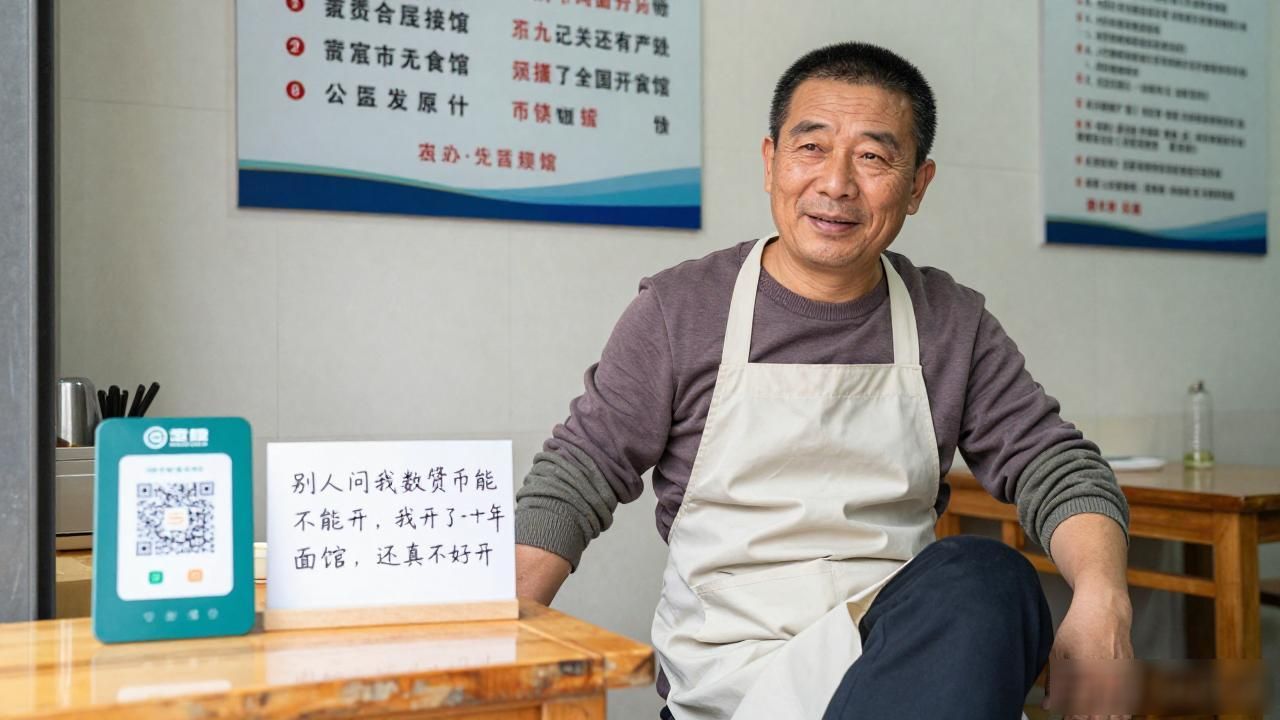 别人问我数字货币能不能开,我开了十几年面馆,还真不好开