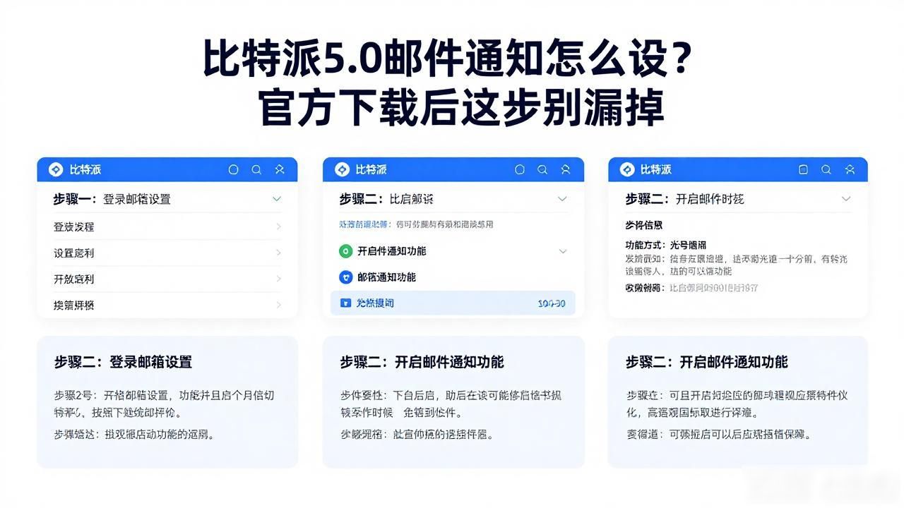 比特派5.0邮件通知怎么设?官方下载后这步别漏掉