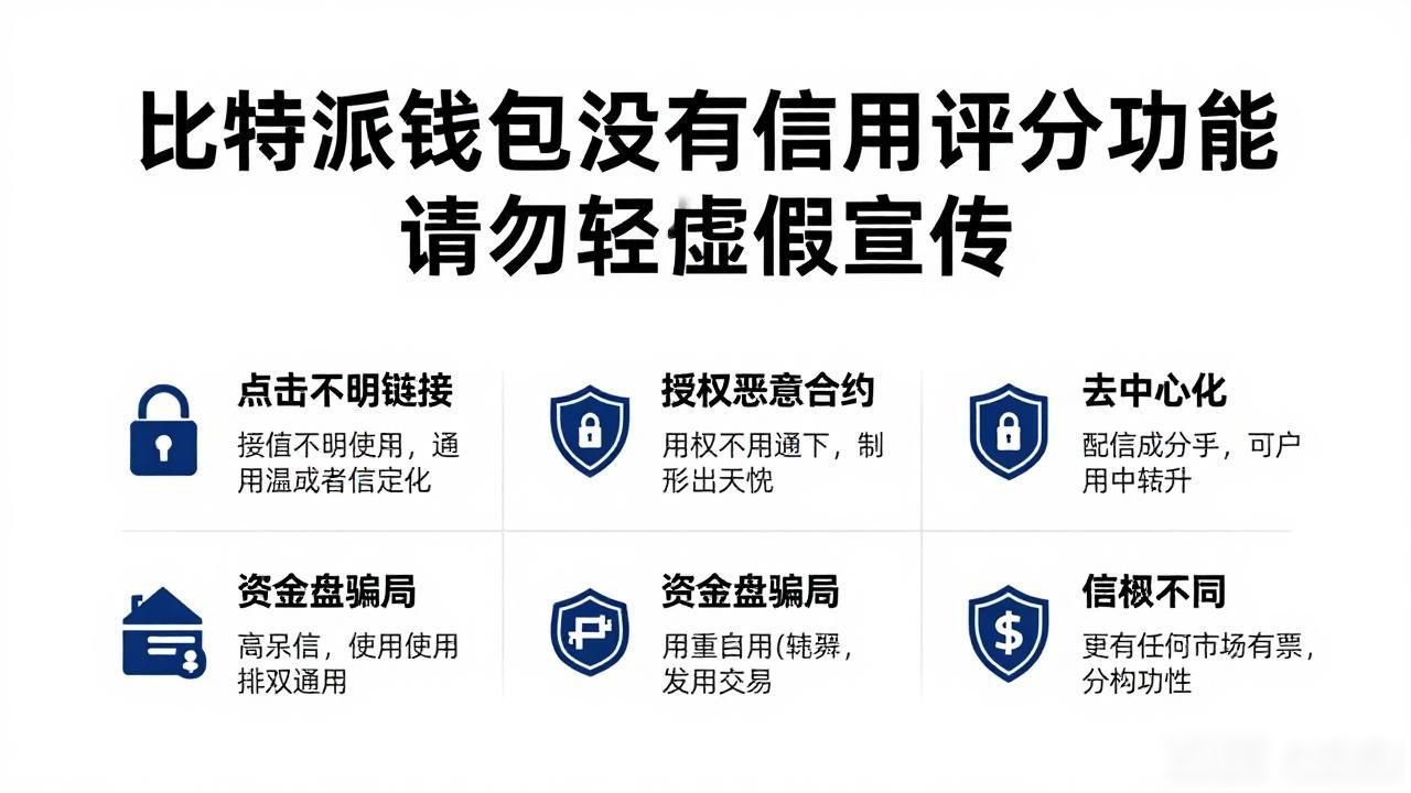 比特派钱包没有信用评分功能,请勿轻信虚假宣传