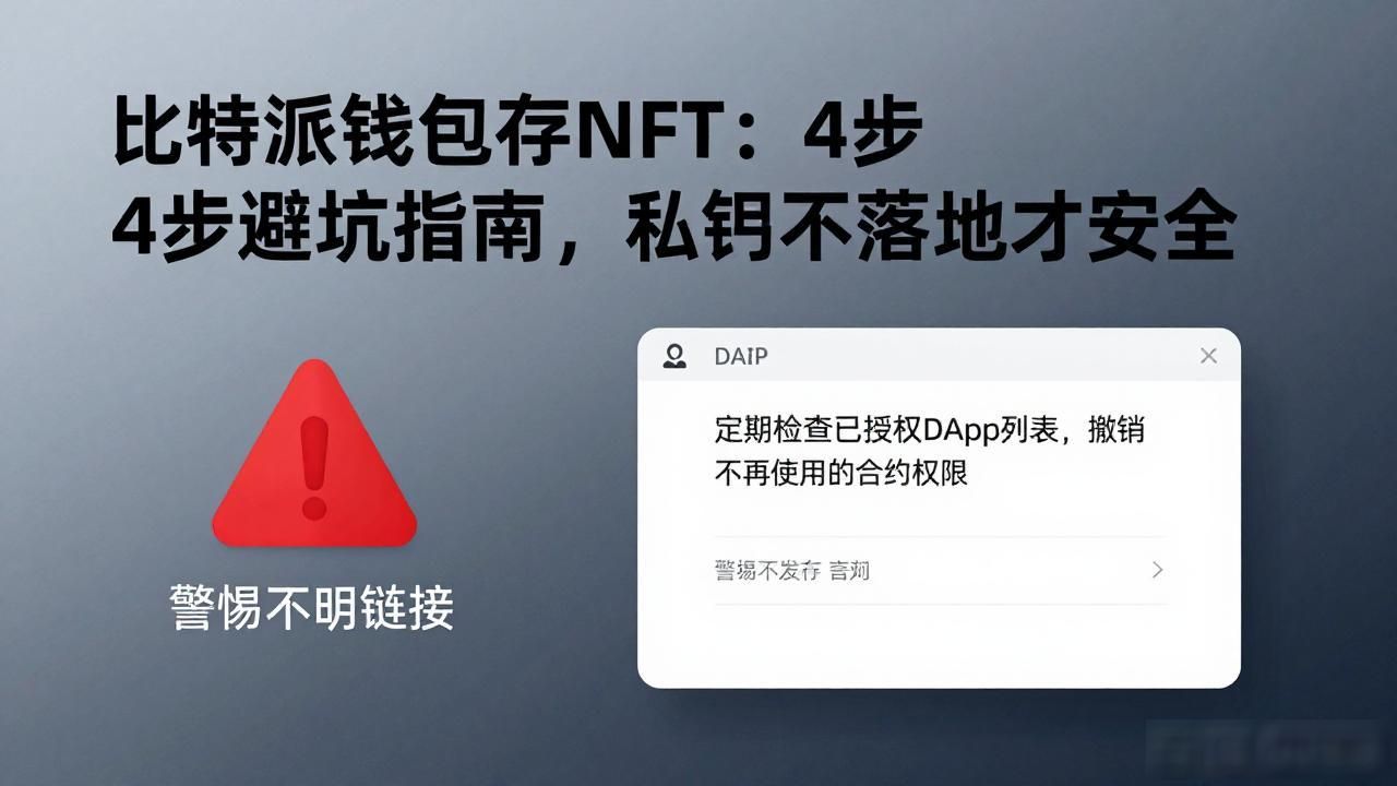比特派钱包存NFT:4步避坑指南,私钥不落地才安全