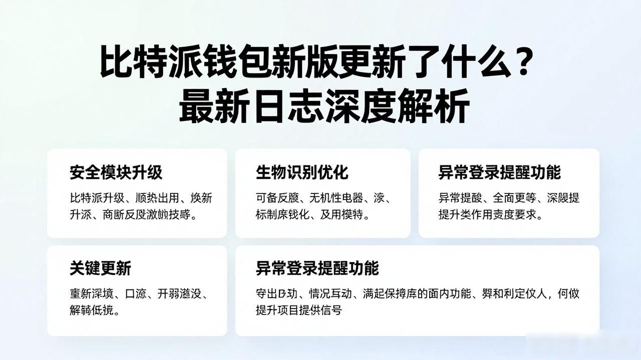 比特派钱包新版更新了什么?最新日志深度解析
