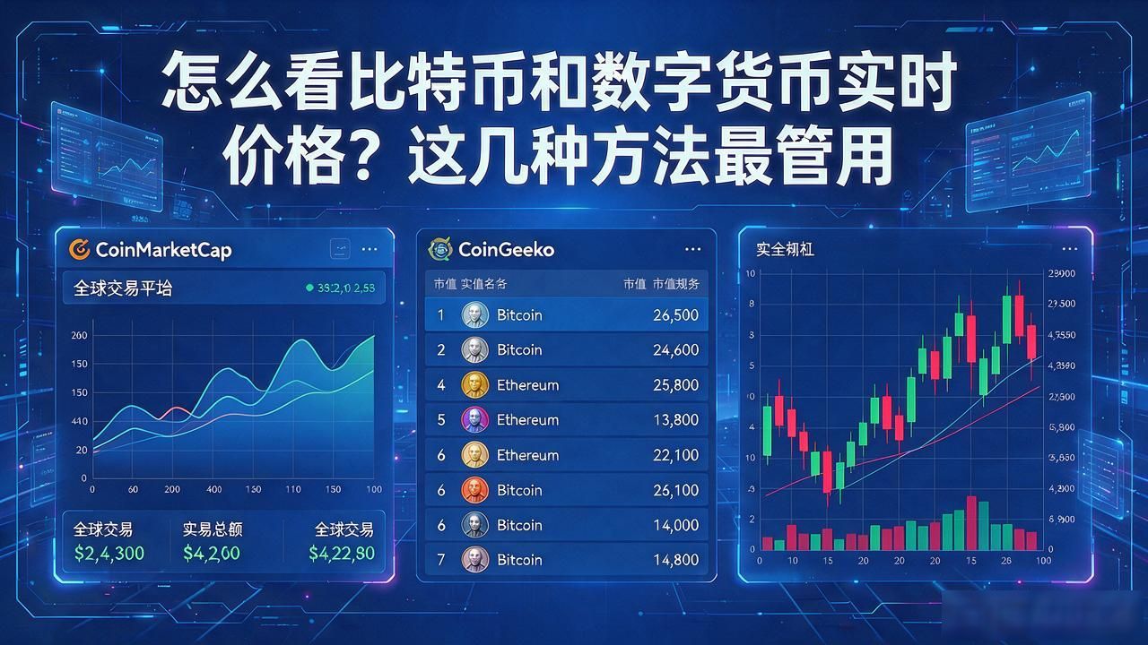 怎么看比特币和数字货币实时价格？这几种方法最管用