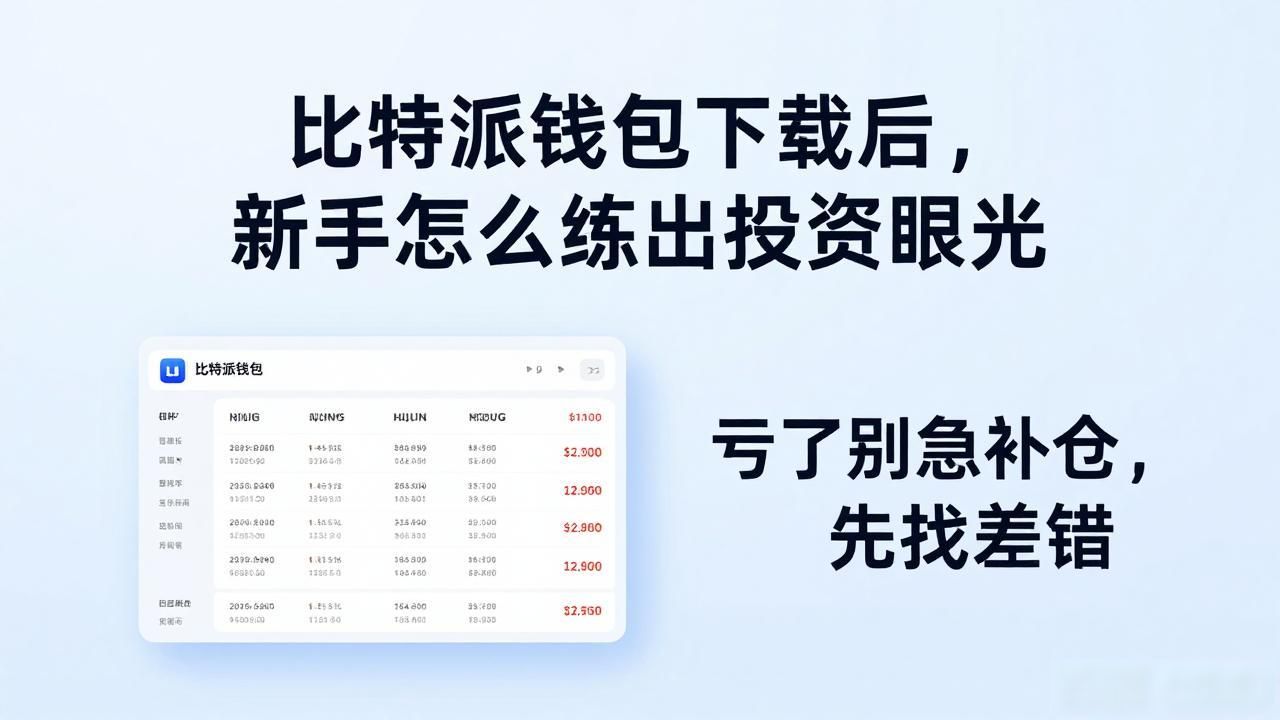 比特派钱包下载后,新手怎么练出投资眼光