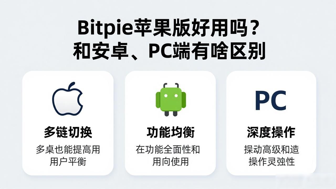 Bitpie苹果版好用吗?和安卓、PC端有啥区别
